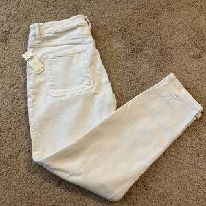 Pilcro High rise slim white jeans